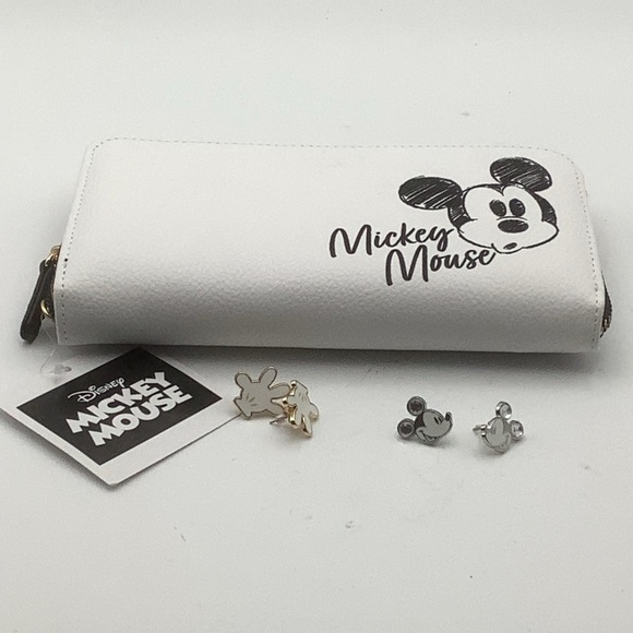 Disney Mickey Mouse Wristlet and Two Pair Mickey Mouse Earrings - Picture 2 of 13